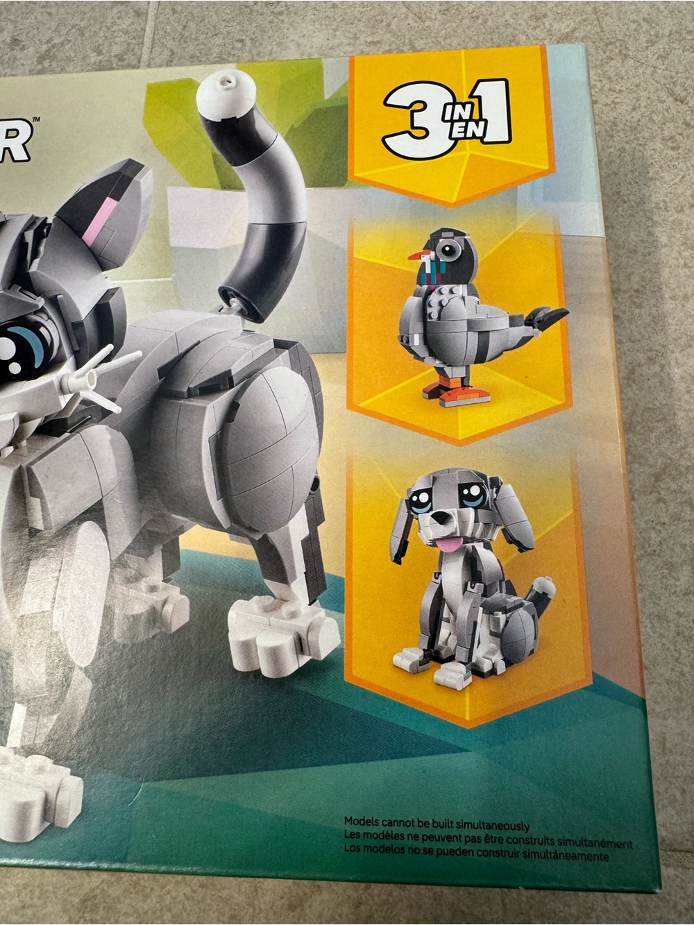 New Lego Creator Playful Cat Pigeon Dog Building Set 3 in 1 toy - Picture 2 of 5